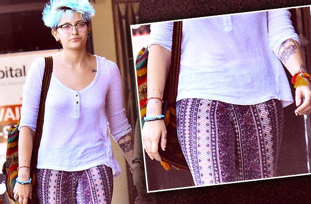 Paris Jackson Tattoos Blue Hair