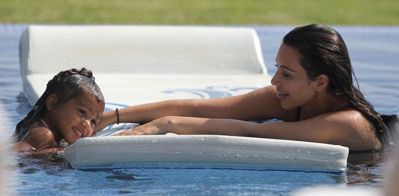 im kardashian saint west north west mexico vacation pool pics