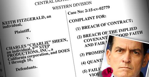 Charlie Sheen Sued Overtime Keith Fitzgerald