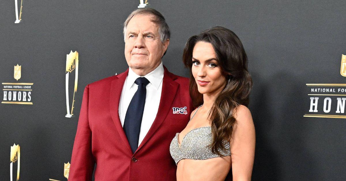 Photo of Bill Belichick and Jordon Hudson.