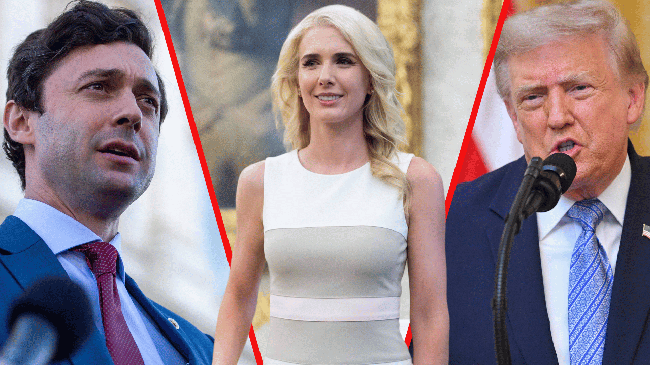 Jon Ossoff is accused of suggesting Donald Trump is having an affair with his aide, Natale Harp.