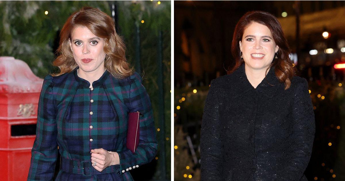 Split photos of Princesses Beatrice and Eugenie