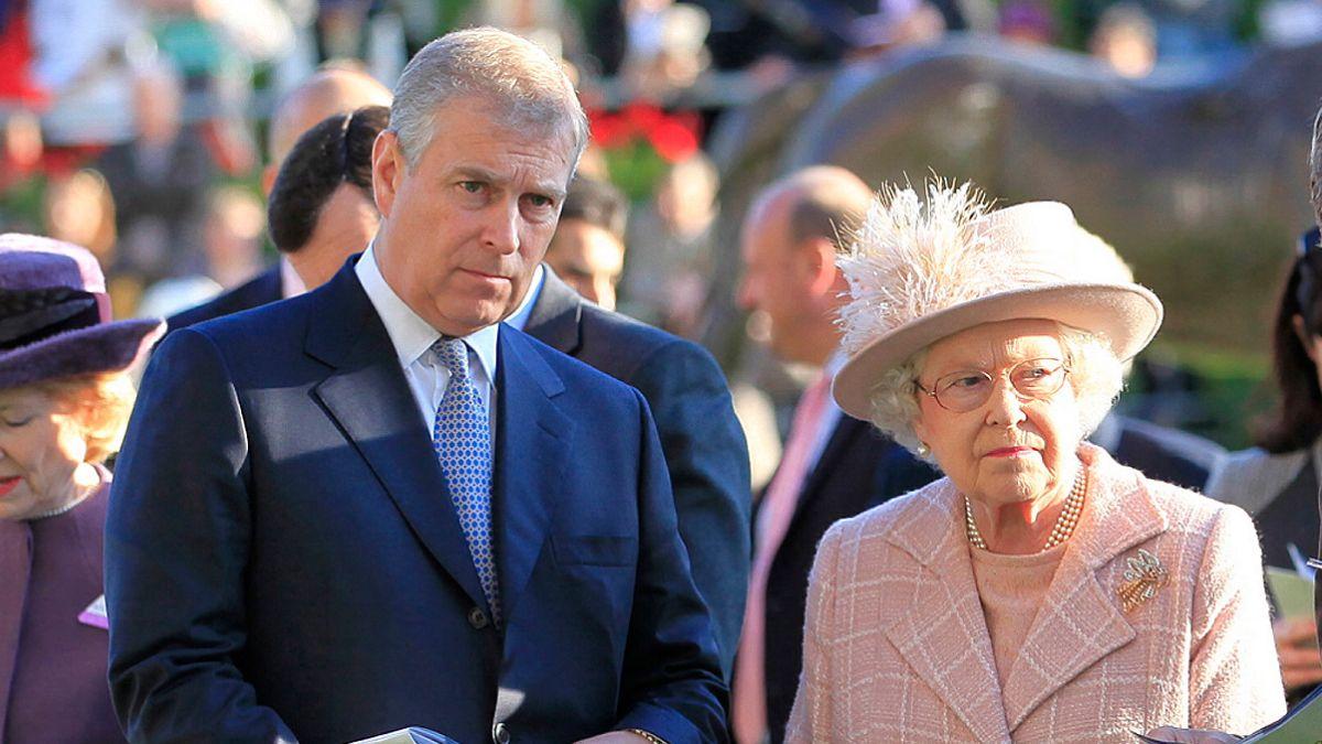 Photo of Queen Elizabeth and Andrew Windsor