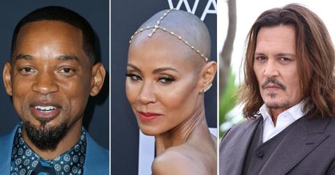 Will Smith, Jada Pinkett Smith, and Johnny Depp posed for the camera