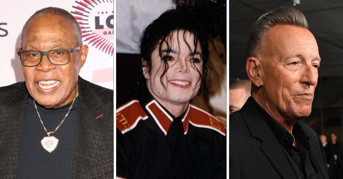 Composite photo of Sam Moore, Michael Jackson and Bruce Springsteen