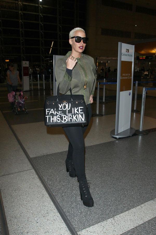 PIC] Amber Rose Disses Kim Kardashian With Birkin Bag — Calling Her 'Fake'  – Hollywood Life