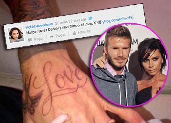//david beckham harper tattoo love twitter