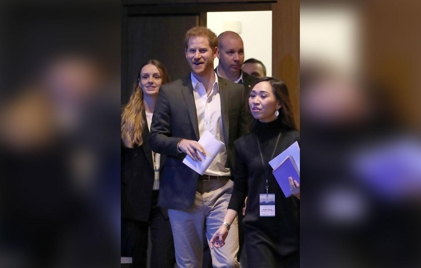 Prince Harry, Duke of Sussex, speaking at a sustainable tourism summit at the Edinburgh International Conference Centre.