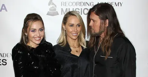 miley cyrus family feud dad billy ray snubbed grammys speech left out fight over wife firerose wedding tish brandi noah