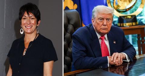 Photo of Ghislaine Maxwell and Donald Trump