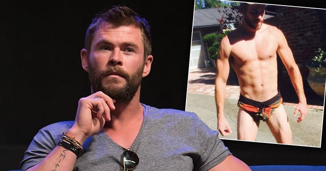 Chris Liam Hemsworth tiny shorts photo