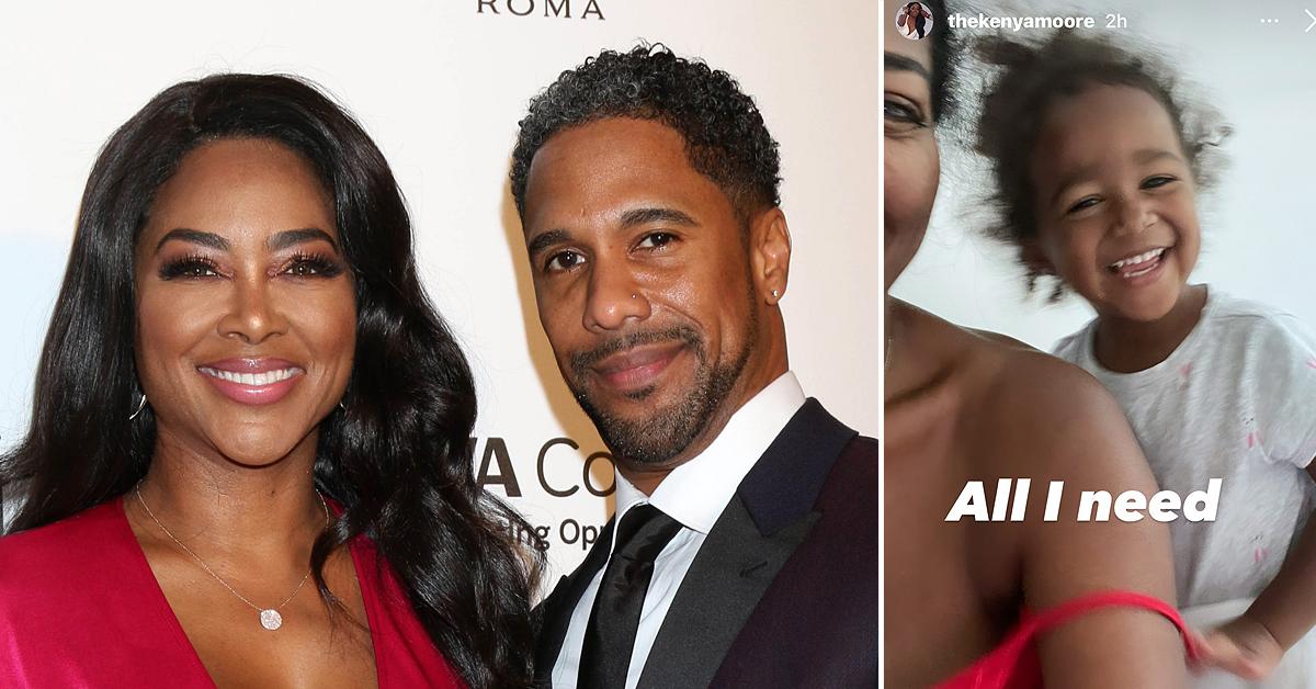 kenya moore seen for first time divorce marc daly daughter brooklyn