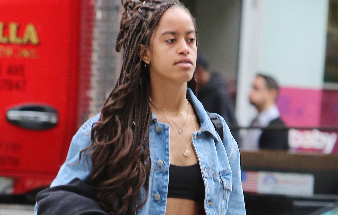 Malia Obama with braids