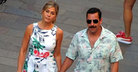 Jennifer Aniston Adam Sandler hold hands Milan