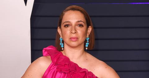 maya rudolph visibly shaken crashing tesla into tree