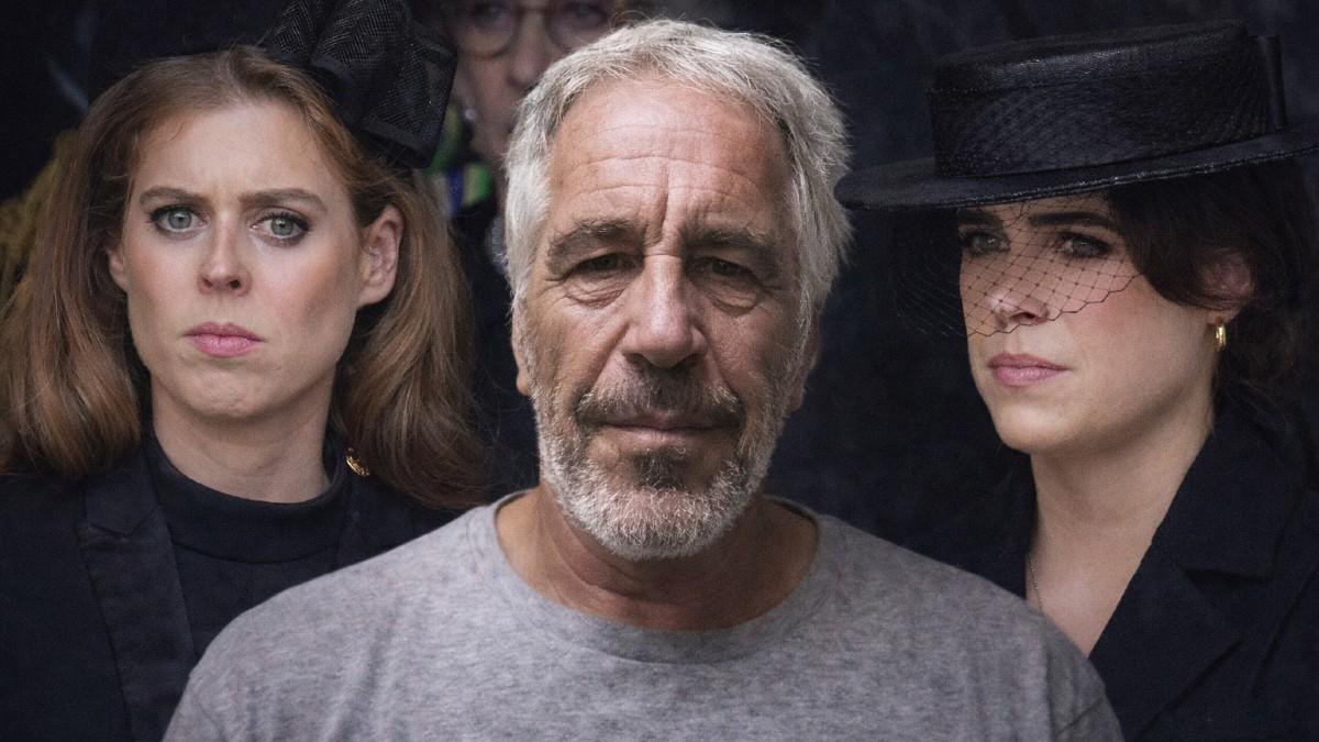Photo of Princesses Beatrice, Eugenie, Jeffrey Epstein