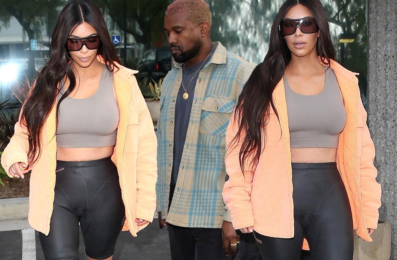 Kim Kardashian Shows Boobs & Abs For Kanye West