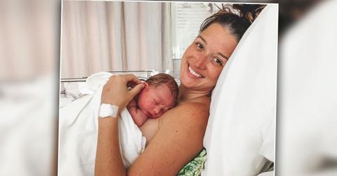 Jade Tolbert and her Baby Laying in Hospital Bed