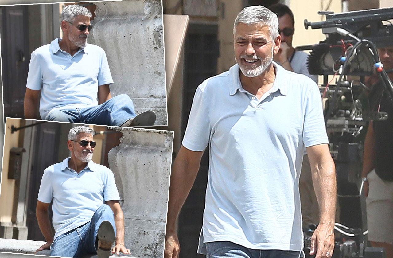 George Clooney Back On Set Car Crash