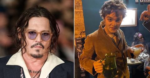 Composite photo of Johnny Depp and son Jack