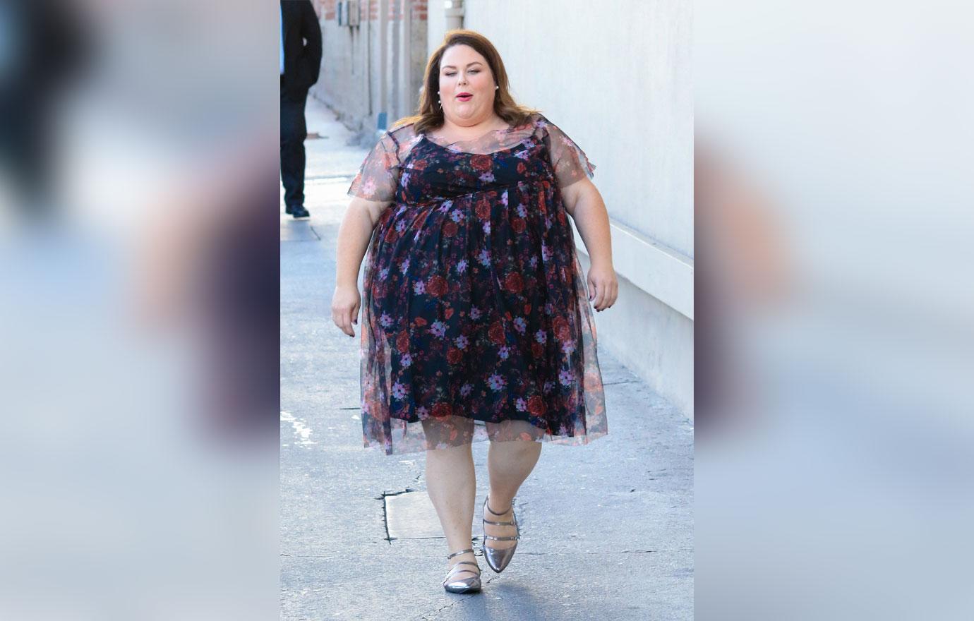 Chrissy Metz smiles dress Jimmy Kimmel