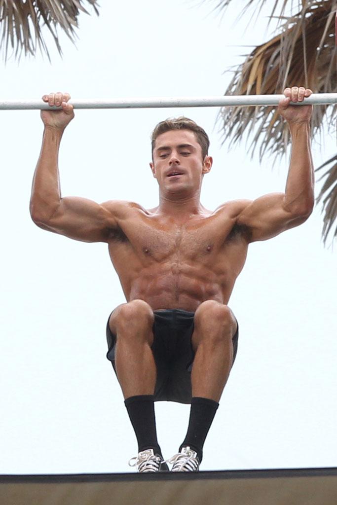 Zac Efron Muscles Workout Miami Beach