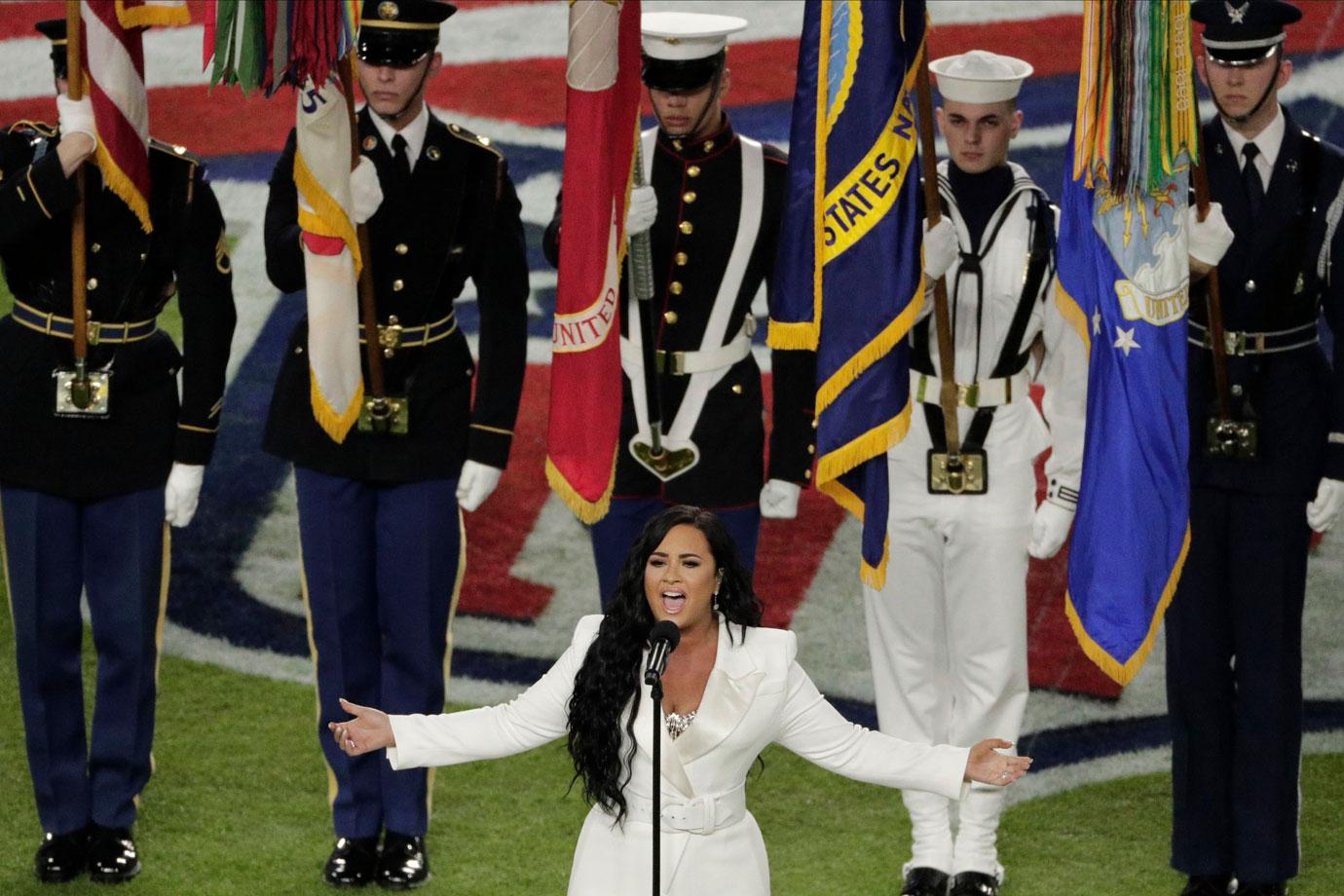 Super Bowl Star: Demi Lovato Crushes The National Anthem