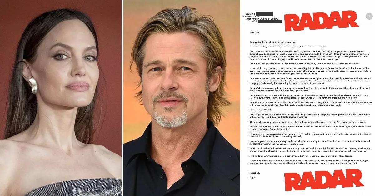 Read Angelina Jolies Emotional Email To Ex Brad Pitt Being Used As Evidence In 250 Million War