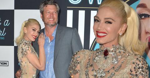Gwen Stefani Nude Dress Blake Shelton