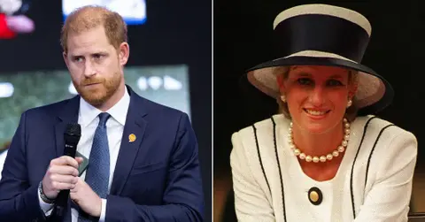 Composite photo of Prince Harry and Princess Diana