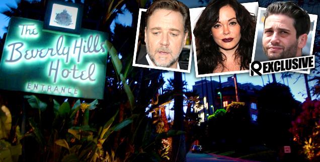 //russell crowe rose mcgowan josh flagg refusing boycott beverly hills hotel wide