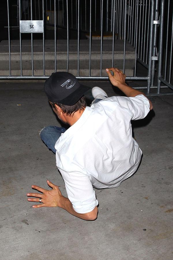 Josh Duhamel Trips Barricade