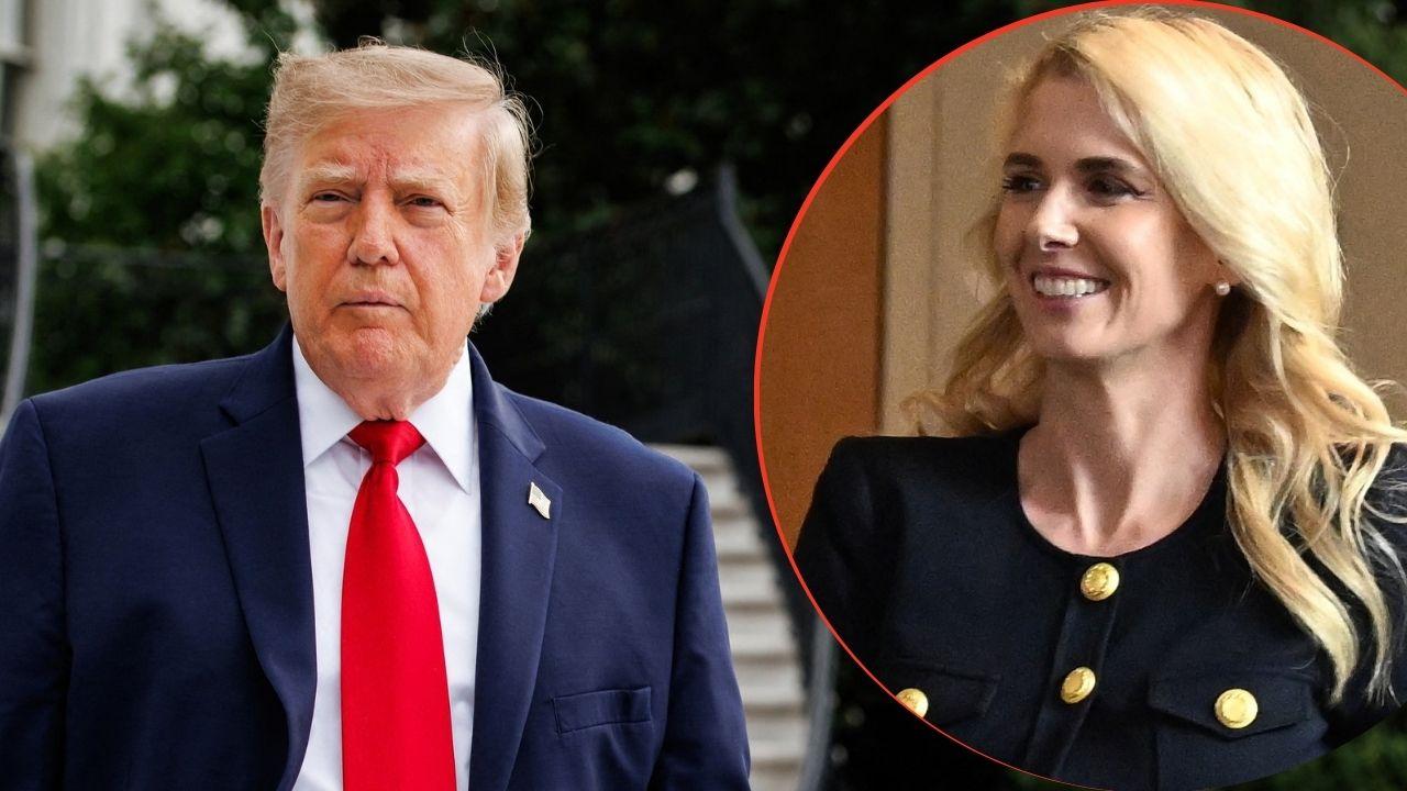 split image of Donald Trump and Natalie Harp