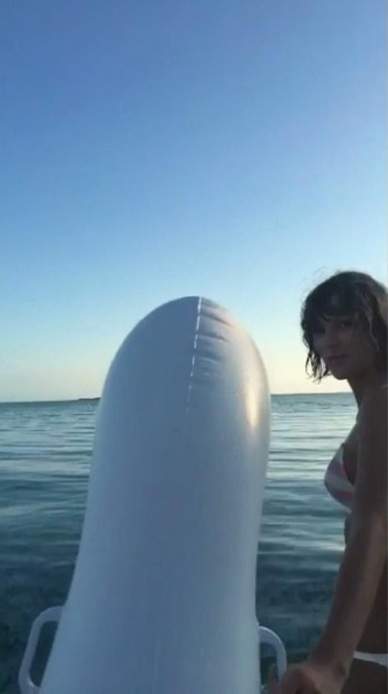 Taylor Swift Bikini Calvin Harris Beach Anniversary Vacation Photos