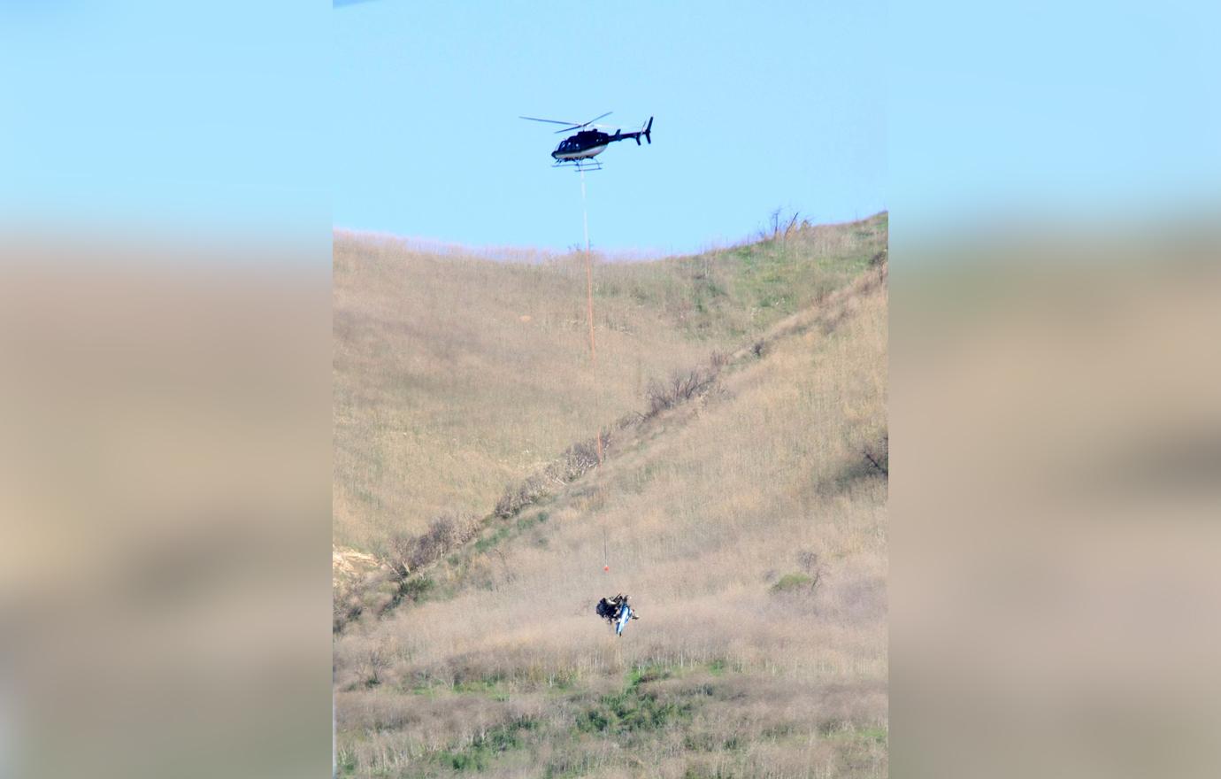 Kobe Bryant’s Fiery Helicopter Crash Photos From The Death Scene