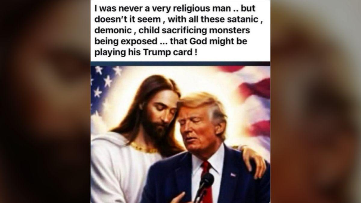 image of The post came days after criticism over a previous image that appeared to depict him as a Jesus-like healer.