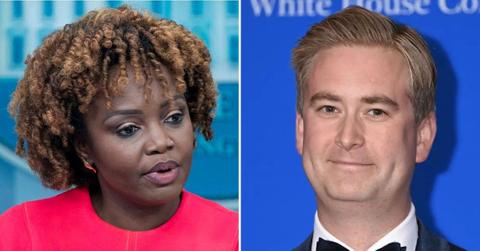 karine jean pierre thank fox news peter doocy gop talk point joe bidenjpg