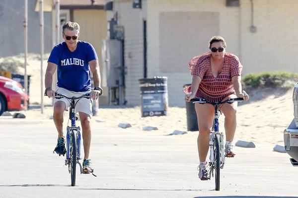 Pierce Brosnan Wife Keely Shaye Smith Bike