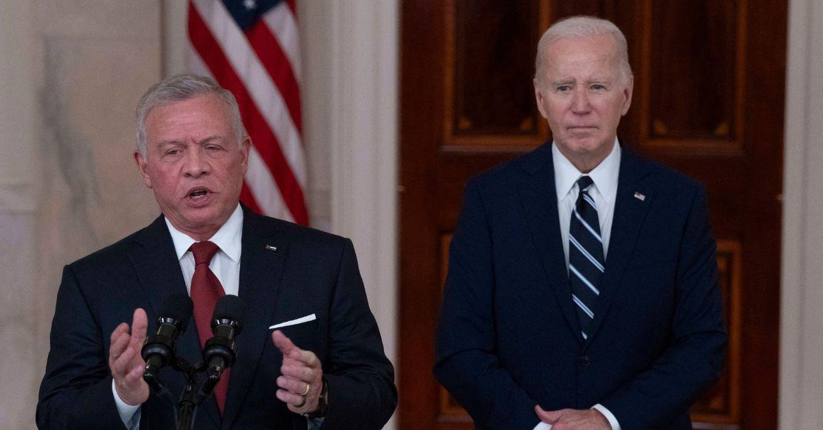 Biden Mocked for Wandering Around Stage During Visit With King Abdullah II