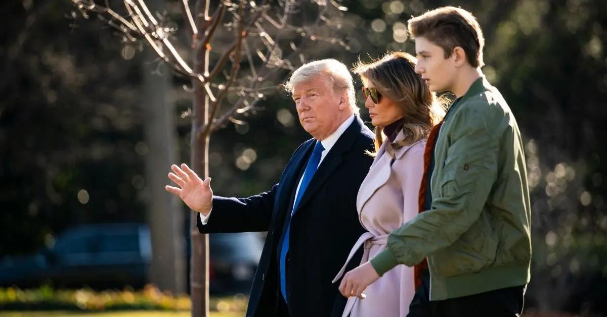 donald trump beams with pride alongside melania at son barrons graduation pp