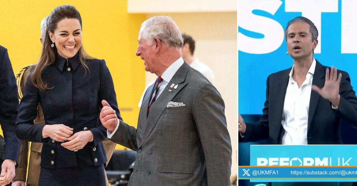 Split photos of King Charles and Kate Middleton