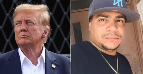 Composite photo of Donald Trump and Carlisle 'Pop' Rivera