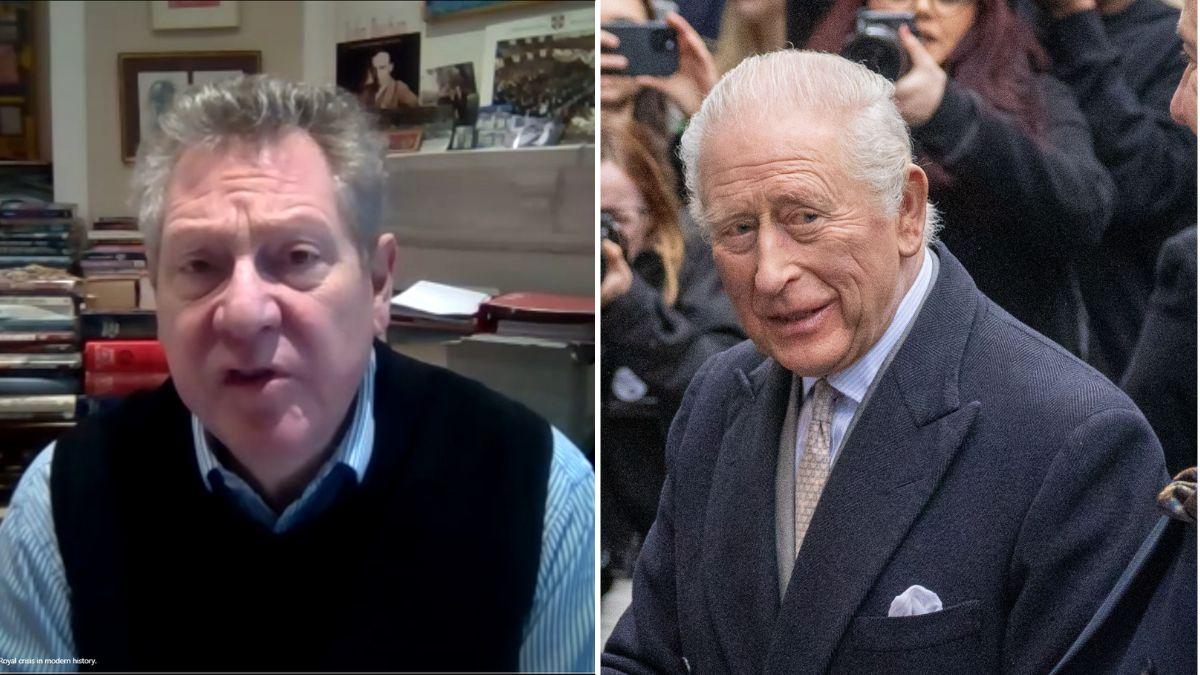 Split photos Andrew Lownie and King Charles