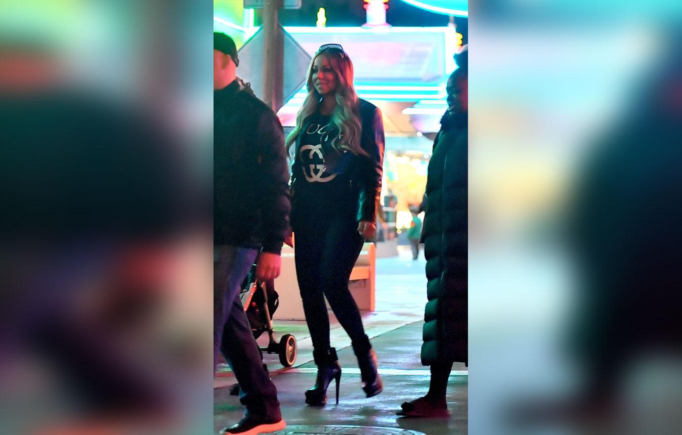 Mariah Carey Visits Disneyland In High Heels