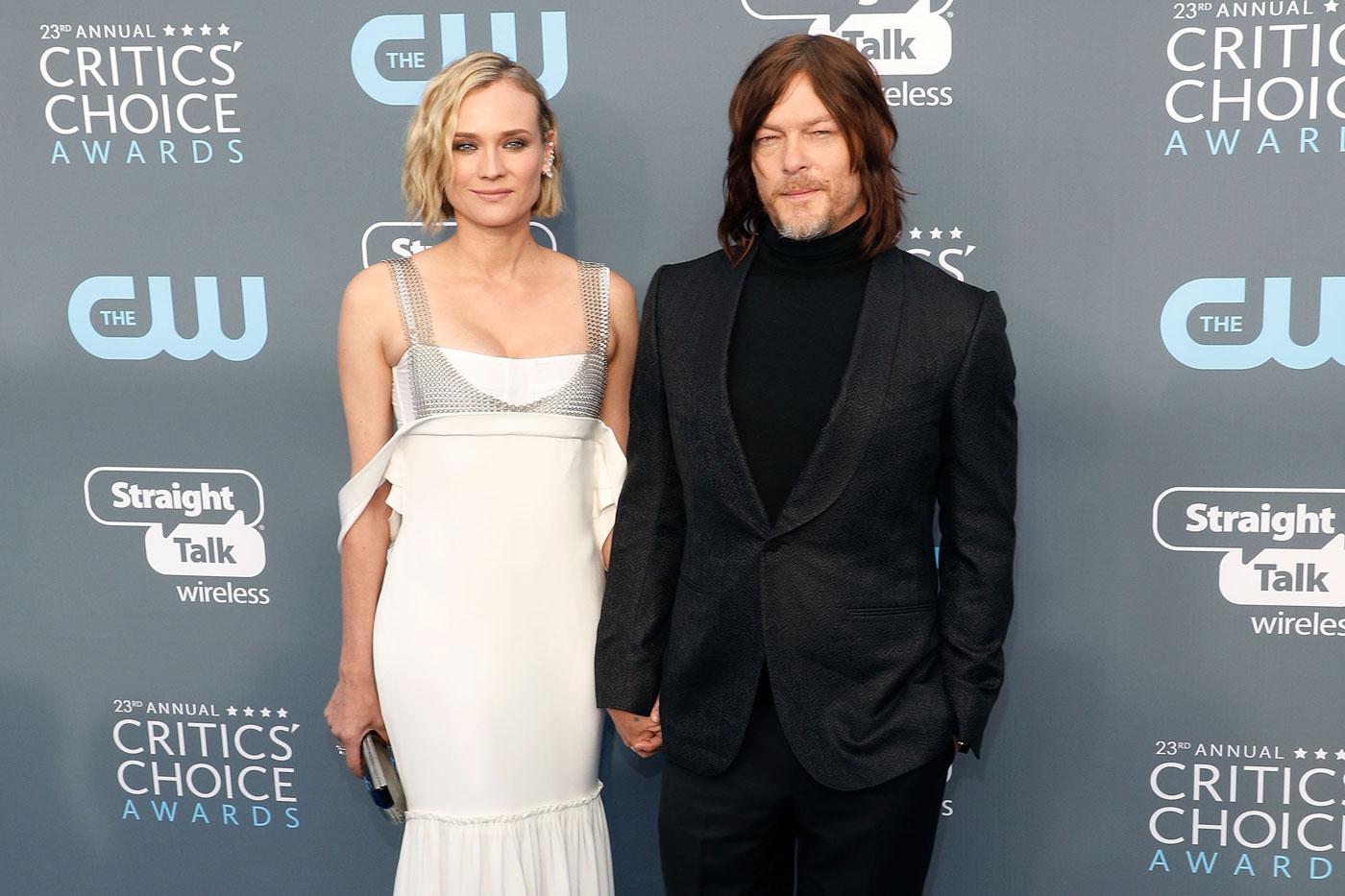 Hot Couple Diane Kruger & Norman Reedus Kiss On Red Carpet