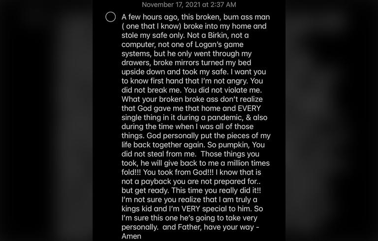 Tamar Braxton Home Burglarized By Man She Knows, Safe Stolen