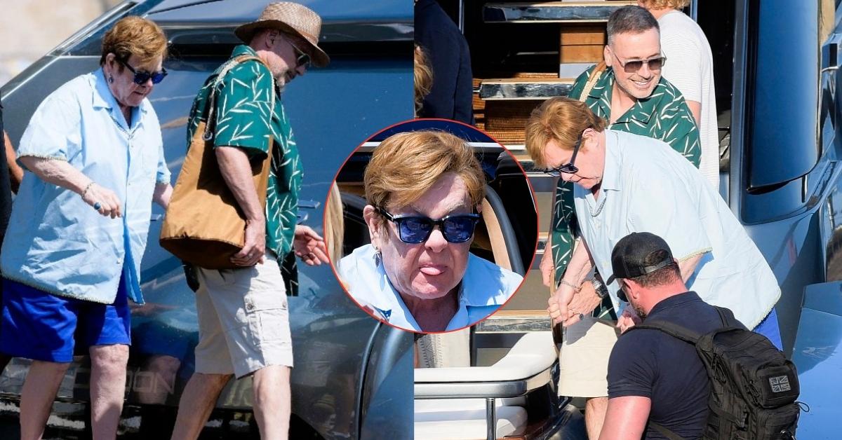 Collage of Elton John and David Furnish