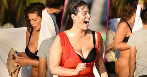 //ashley graham nude naked beach pp