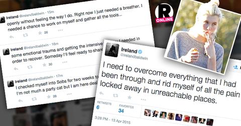 Ireland Baldwin Rehab Tweets