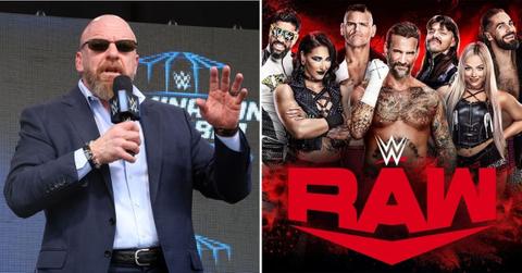 Split photo of Paul Levesque, Raw